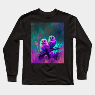 Purple owls Long Sleeve T-Shirt